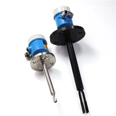 Como funciona uma chave de nível do diapasão em um líquido com alta viscosidade?