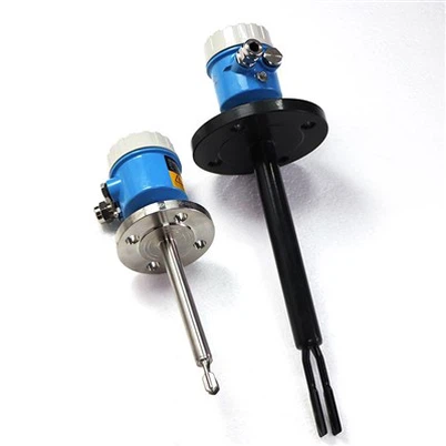 Como funciona uma chave de nível do diapasão em um líquido com alta viscosidade?